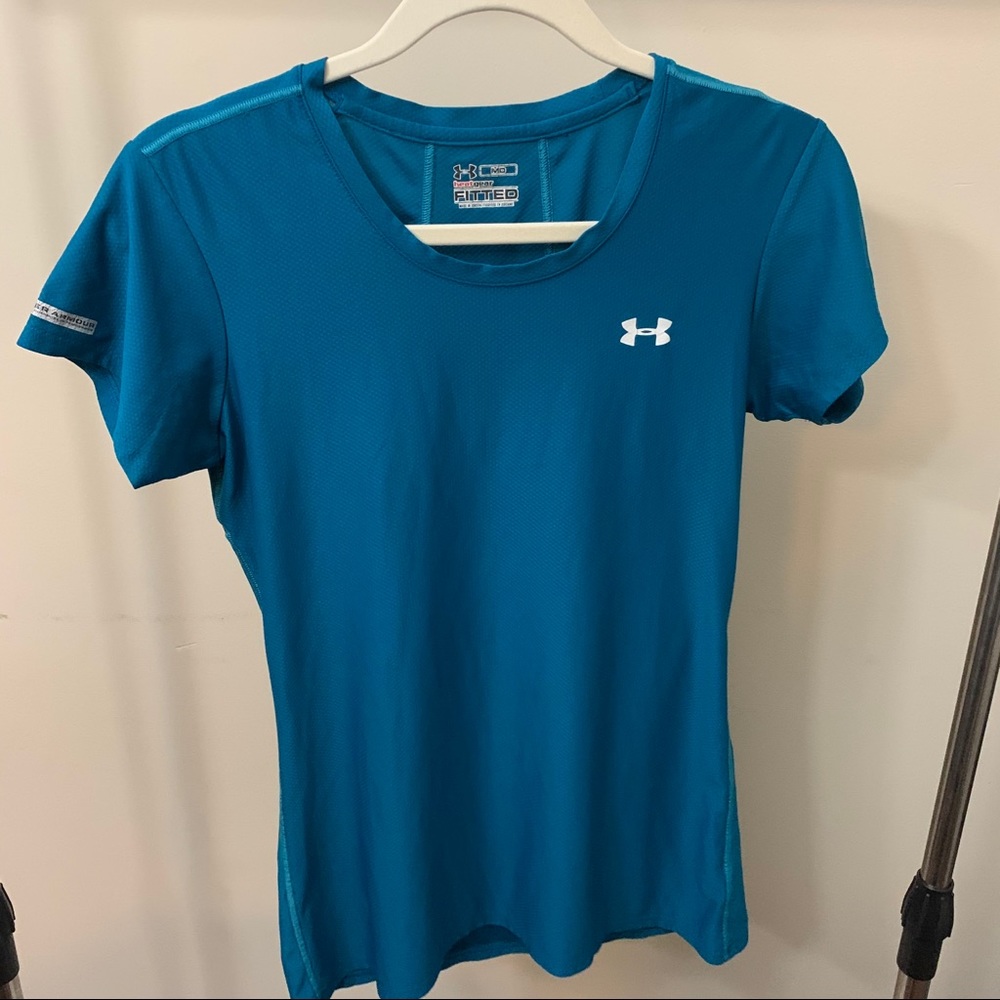 Under Armour Fitted Teal Workout Top
